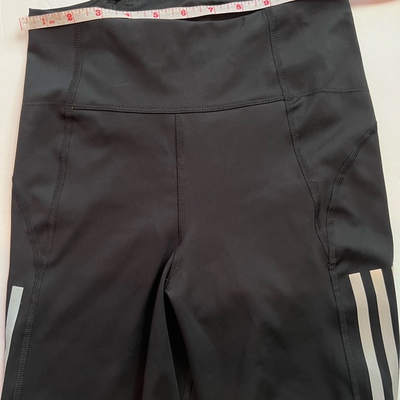Adidas Black Aeroready Prime Green Running Leggings Womens Size XS - Picture 2 of 12